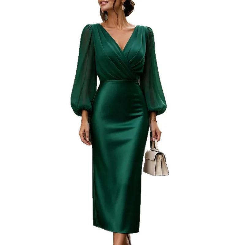 Alessandra Satin Bodycon Dress