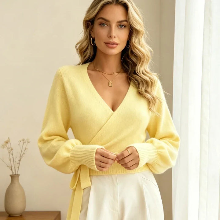 Marigold Wrap Front Sweater