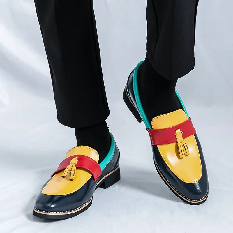 Mercer Colorblock Tassel Loafers