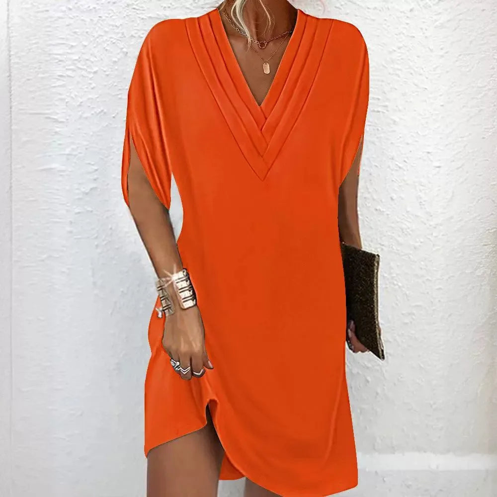 Elarose Batwing Relaxed Mini Dress