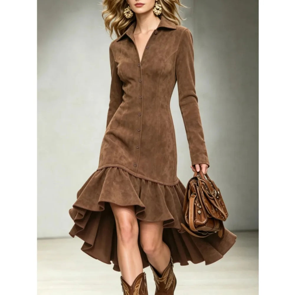 Theodric Faux Suede Dress