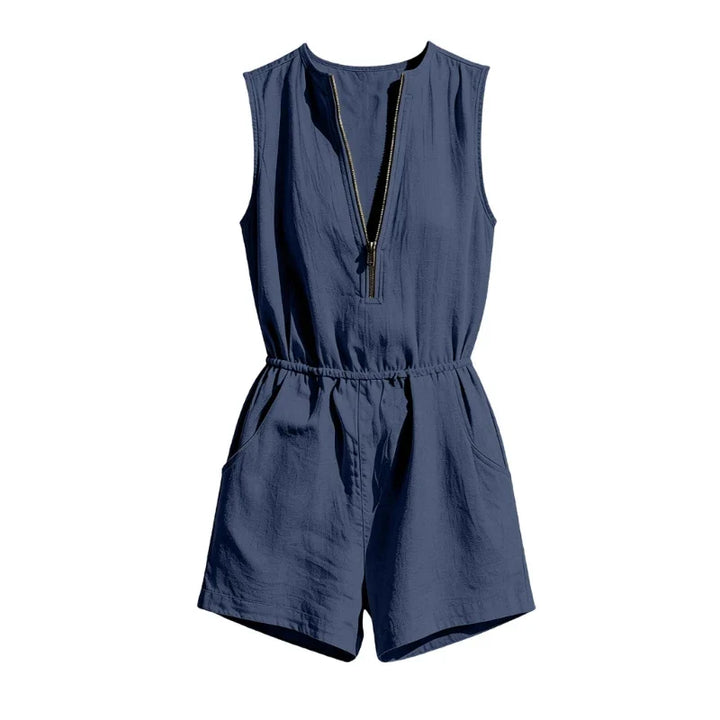 Lila Relaxed Zip Front Romper