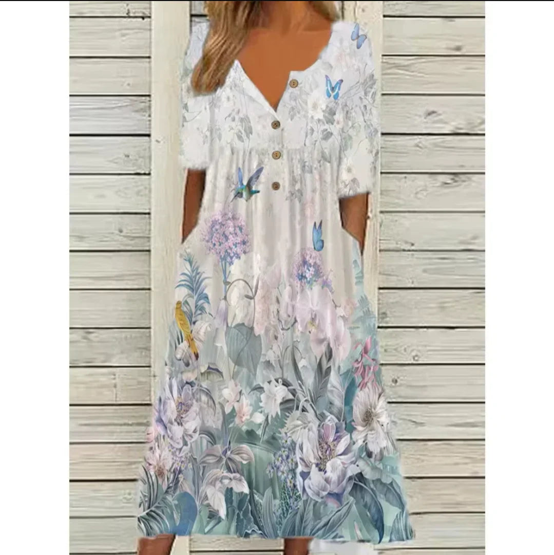 Cadence Floral Print Maxi Dress