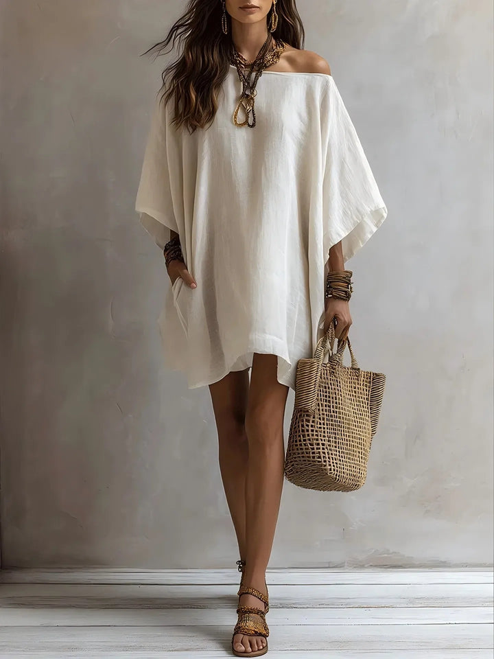 Annalise Off Shoulder Batwing Midi Dress