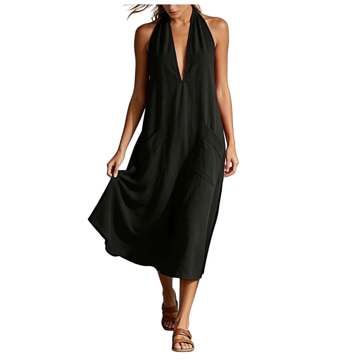Evelorae Breathable Linen Midi Dress