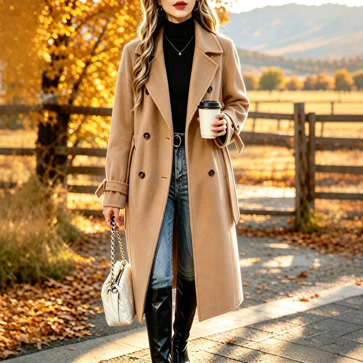 Noelle Double Breasted Wool Coat