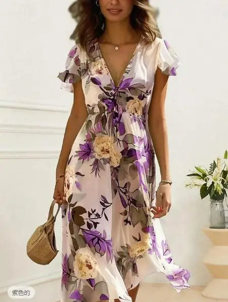 Sacarlett Flowy Floral Midi Dress