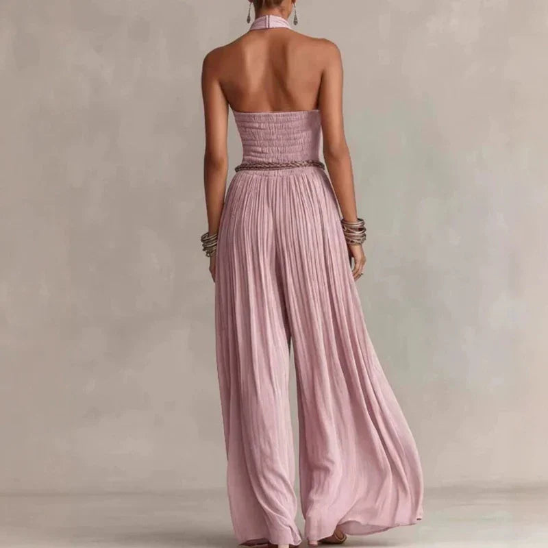 Livia Halter Neck Wide Leg Jumpsuit