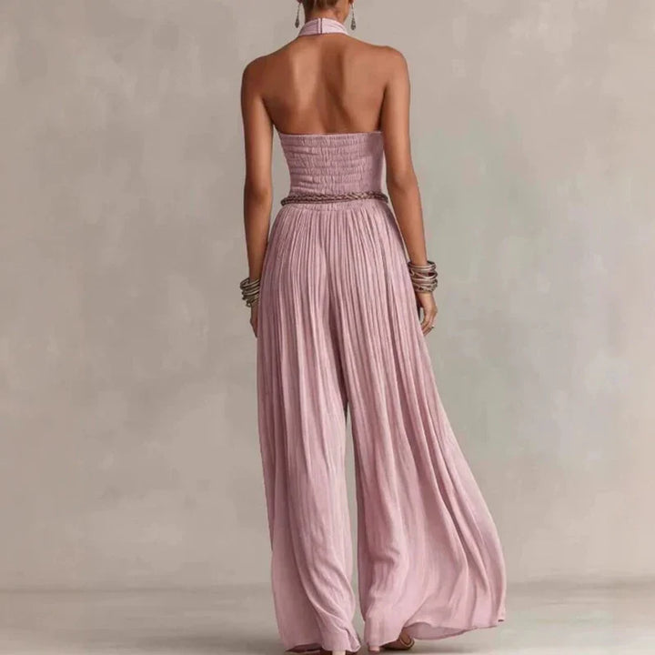Livia Halter Neck Wide Leg Jumpsuit