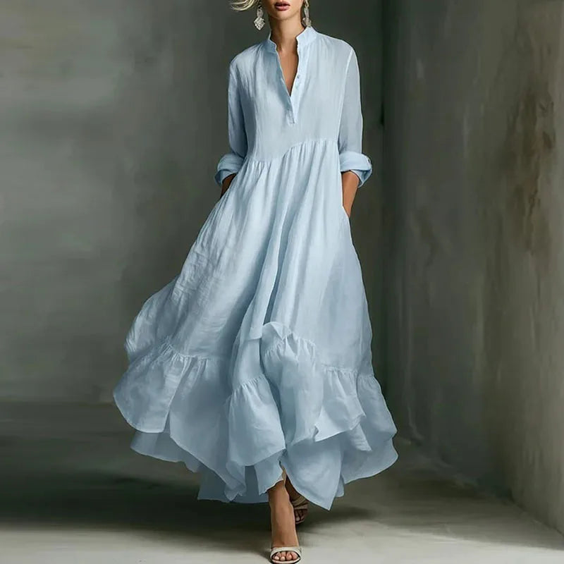 Kayla Ruffle Hem Maxi Dress