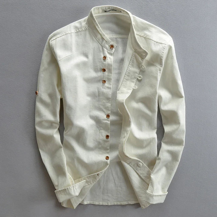 Warren Slim Fit Linen Henley Shirt
