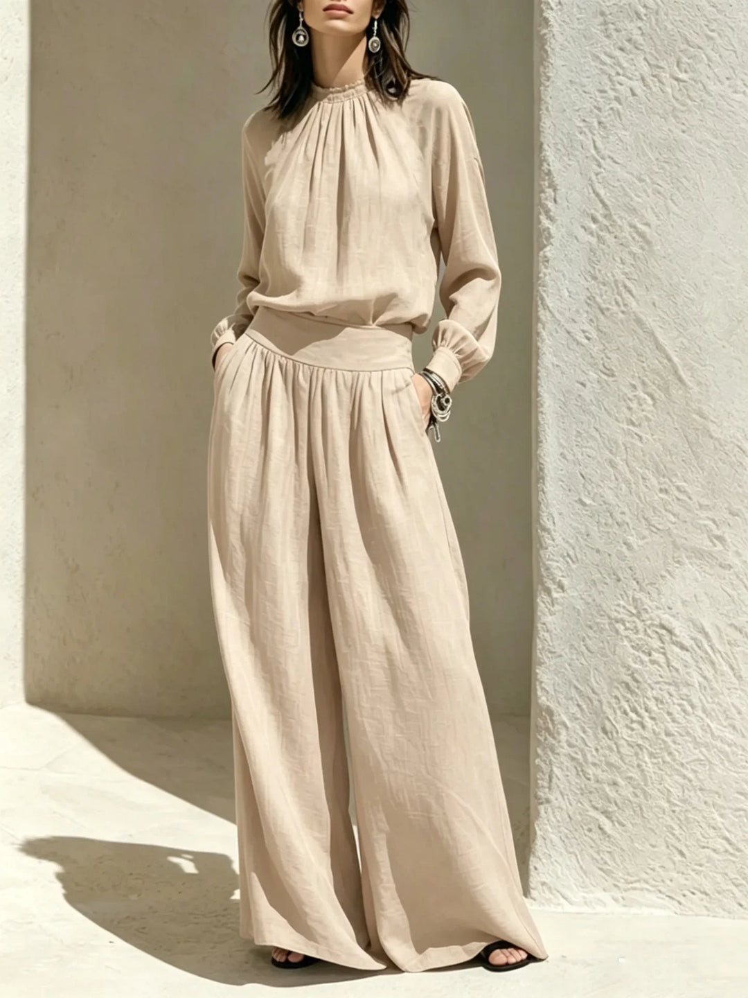 Jocelyn Lantern Sleeve Trouser Set