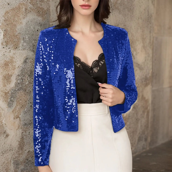 Veronique Open Front Sequin Jacket