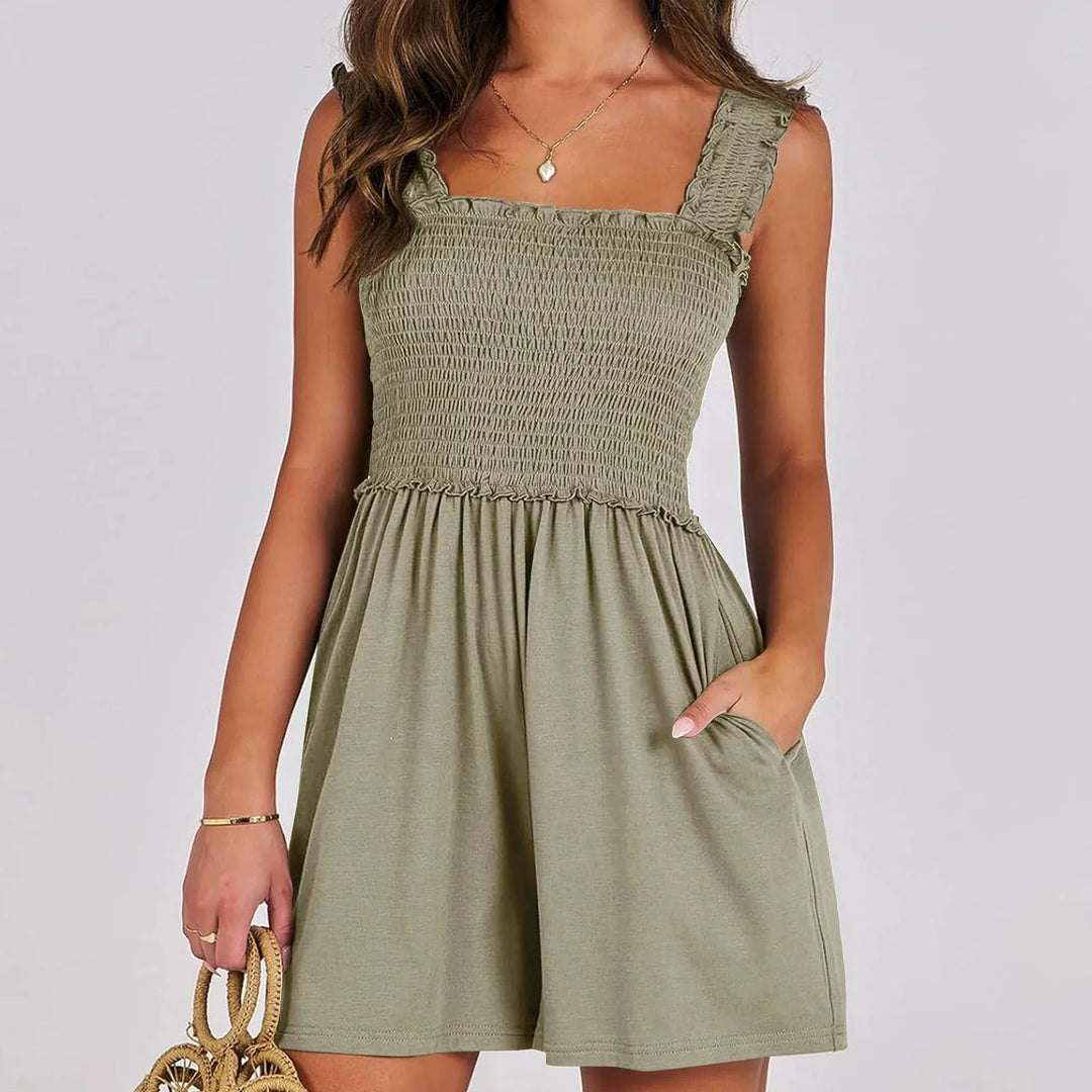 Arwen Smocked Pocket Romper