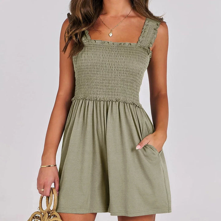 Arwen Smocked Pocket Romper