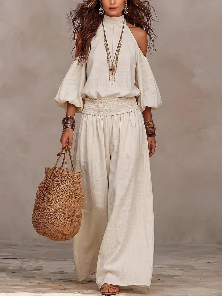 Camia Off Shoulder Pants Set