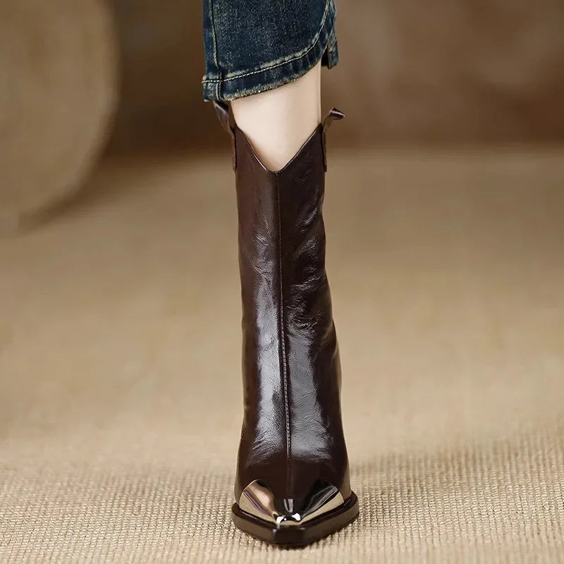 Azura Leather Ankle Boots