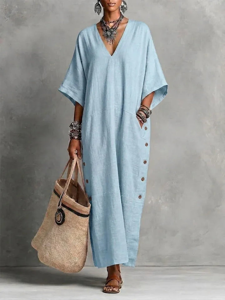 Marielle Relaxed V Neck Maxi Dress