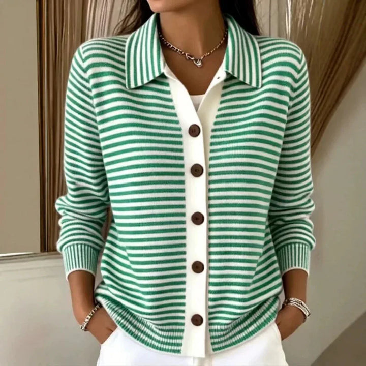 Sariah Striped Knit Cardigan