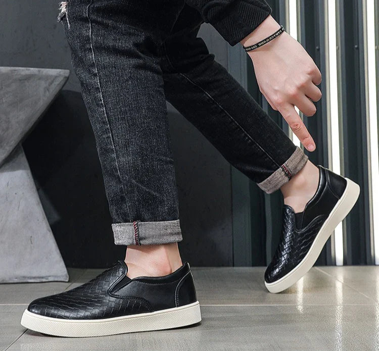 Duncan Leather Slip-On Sneakers