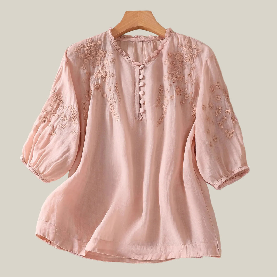 Britney Floral Embroidered Blouse