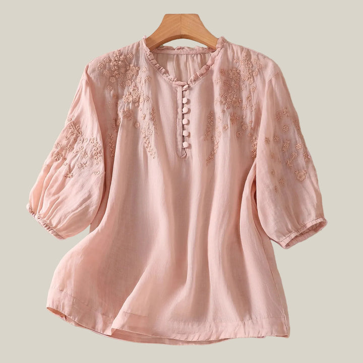 Britney Floral Embroidered Blouse