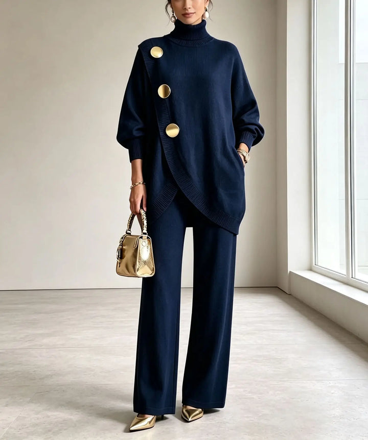 Solene Wrap Front Sweater Set