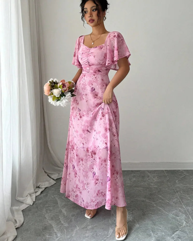 Fianna Puff Sleeve Midi Dress
