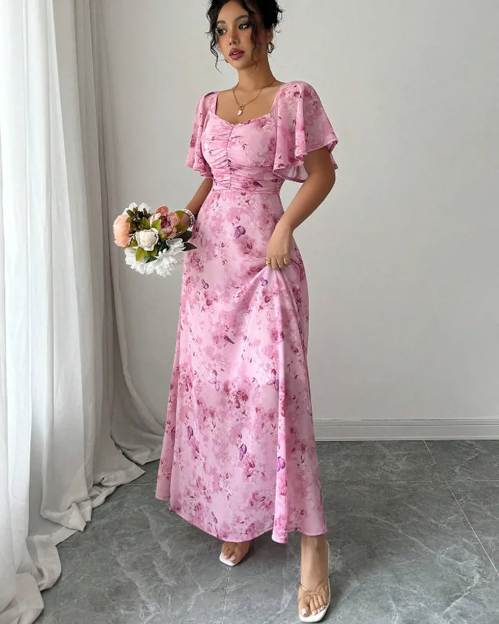 Fianna Puff Sleeve Midi Dress