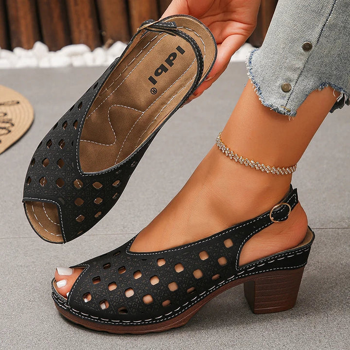 Macey Orthopedic Peep Toe Sandals