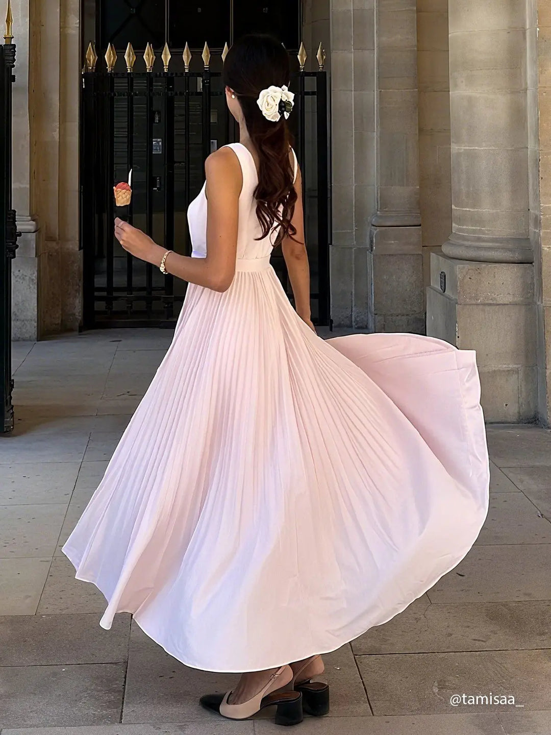 Maudeline Pleated Wedding Guest Dress
