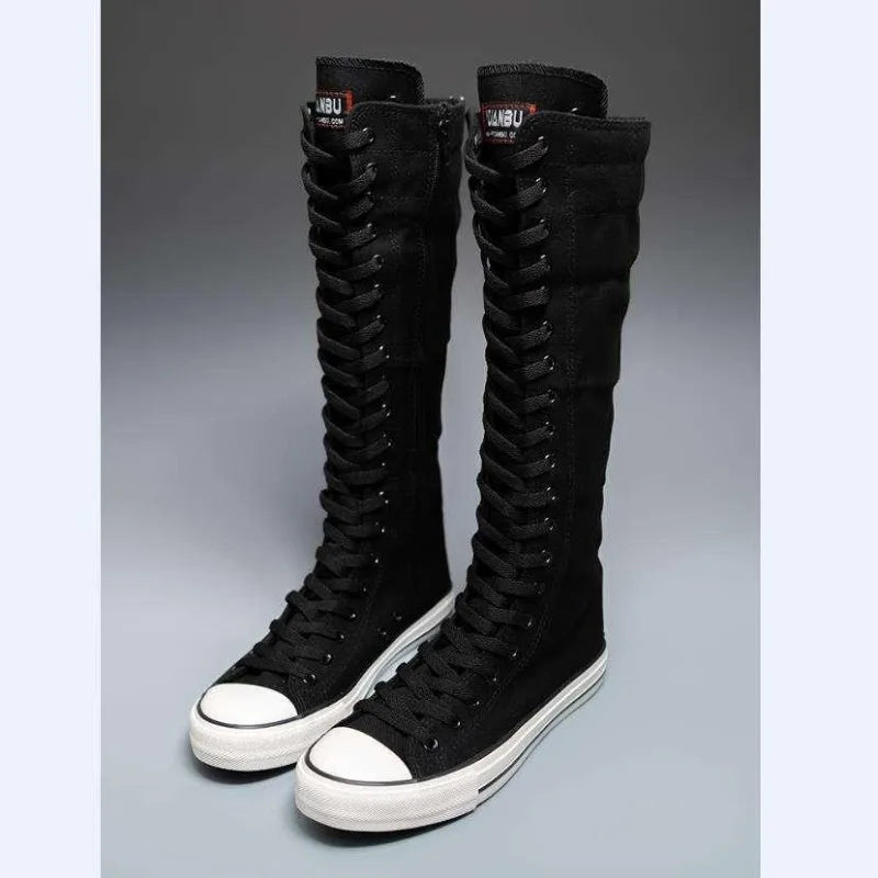 Bianca Lace Up Knee Boots