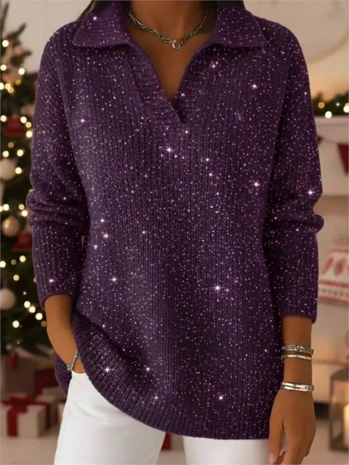Marina Sequined Pullover Sweater