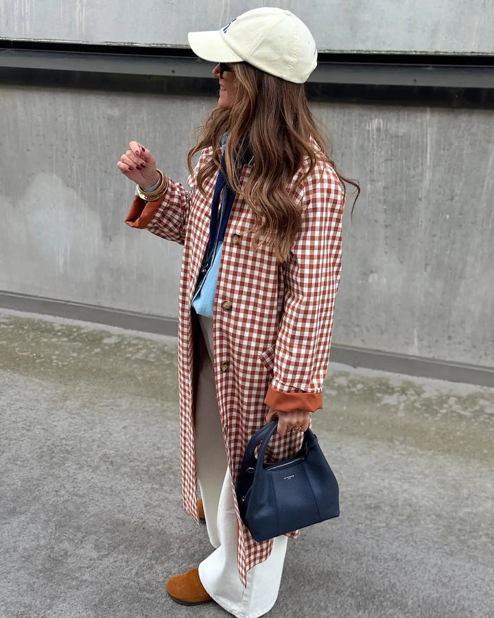 Rosamund Gingham Trench Coat