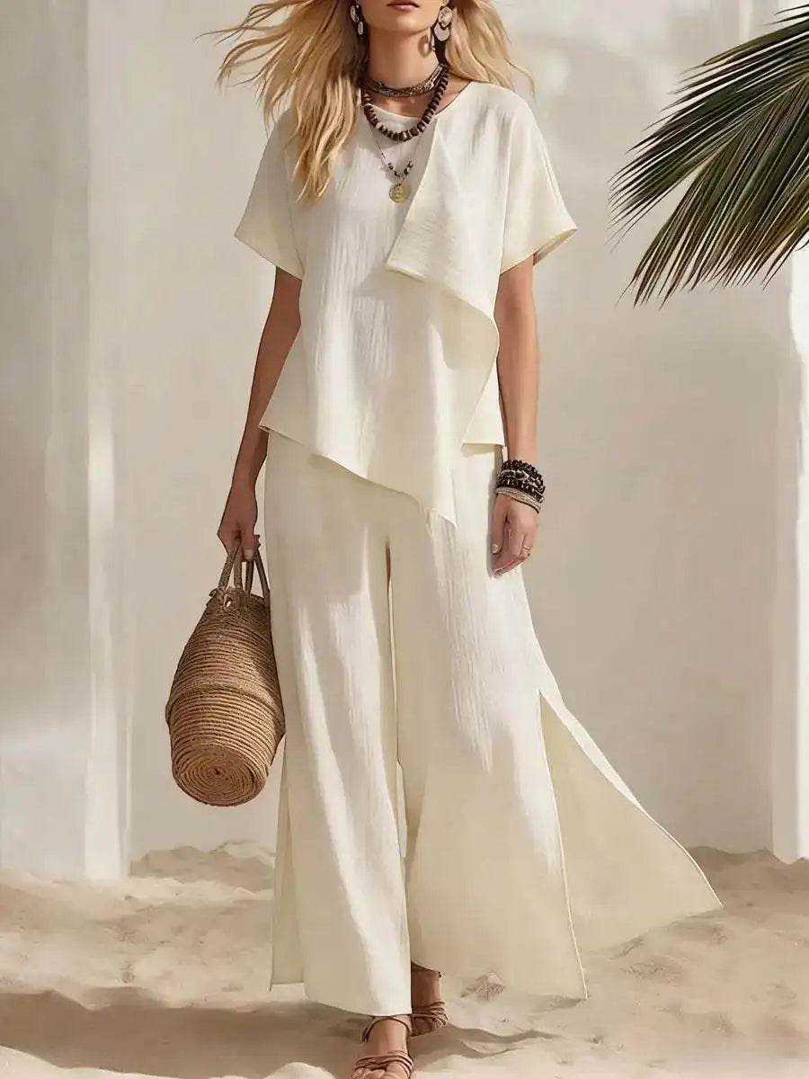 Dorinda Asymmetrical Two-Piece Set