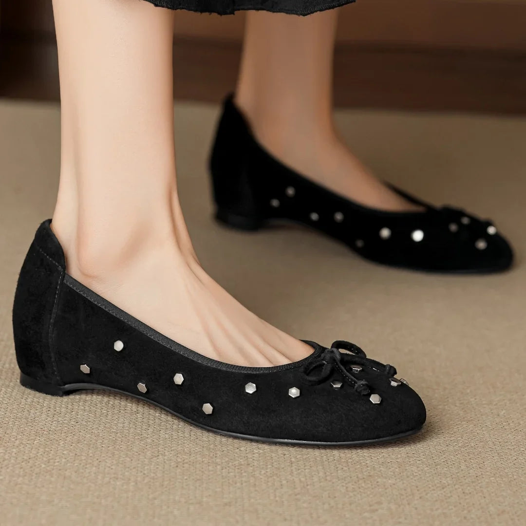 Lacey Suede Round Toe Flats