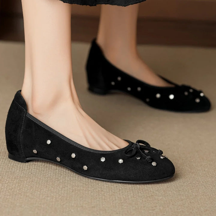 Lacey Suede Round Toe Flats