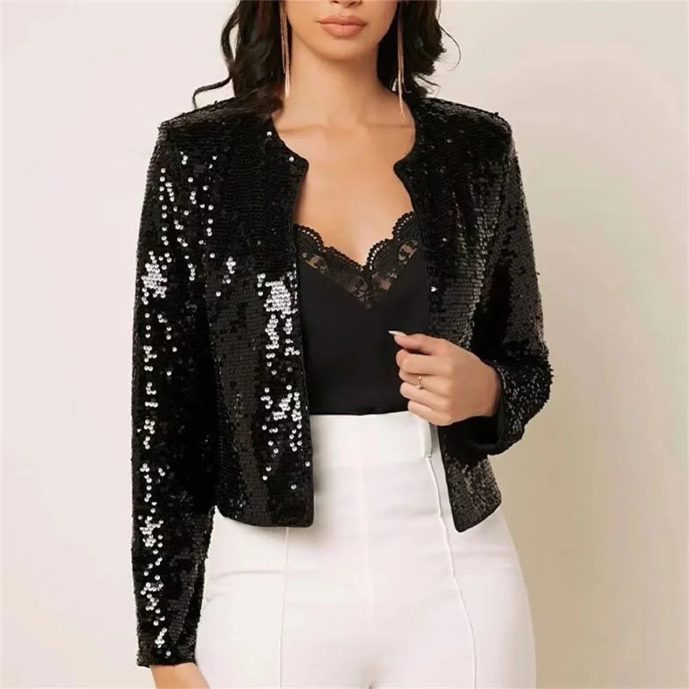 Talise Sequin Crop Jacket