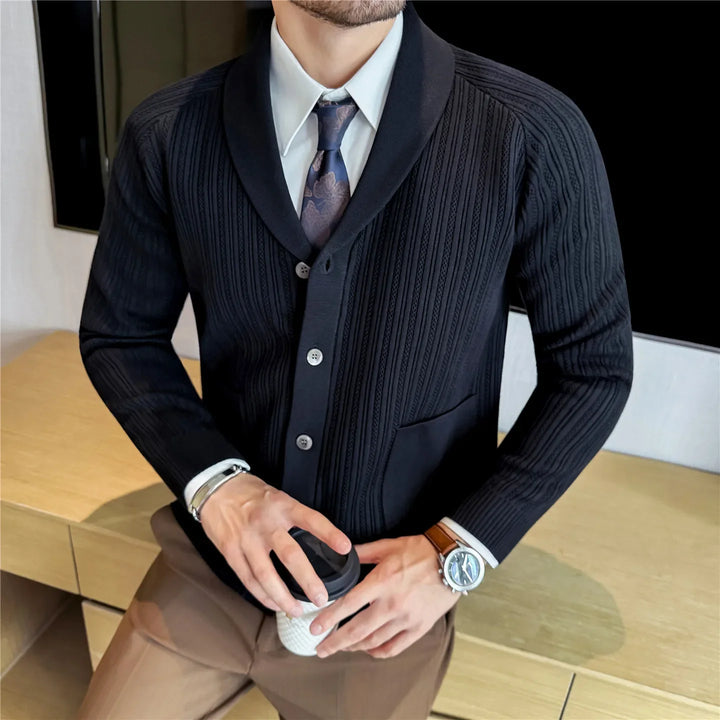 Quentin Ribbed Knit Cardigan