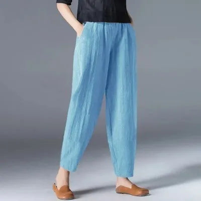 Ava Cotton Linen Harem Pants