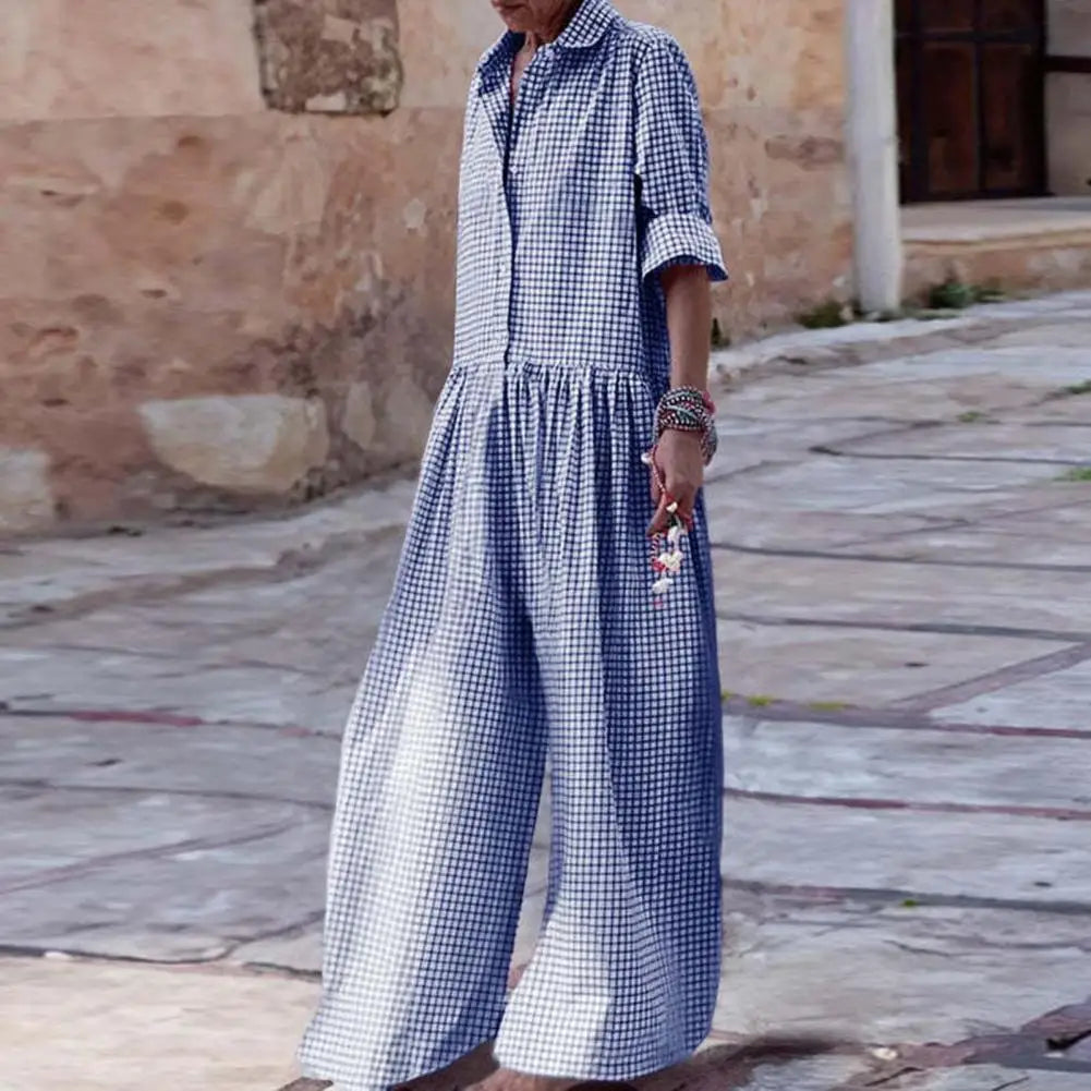 Edith Striped Linen Jumpsuit