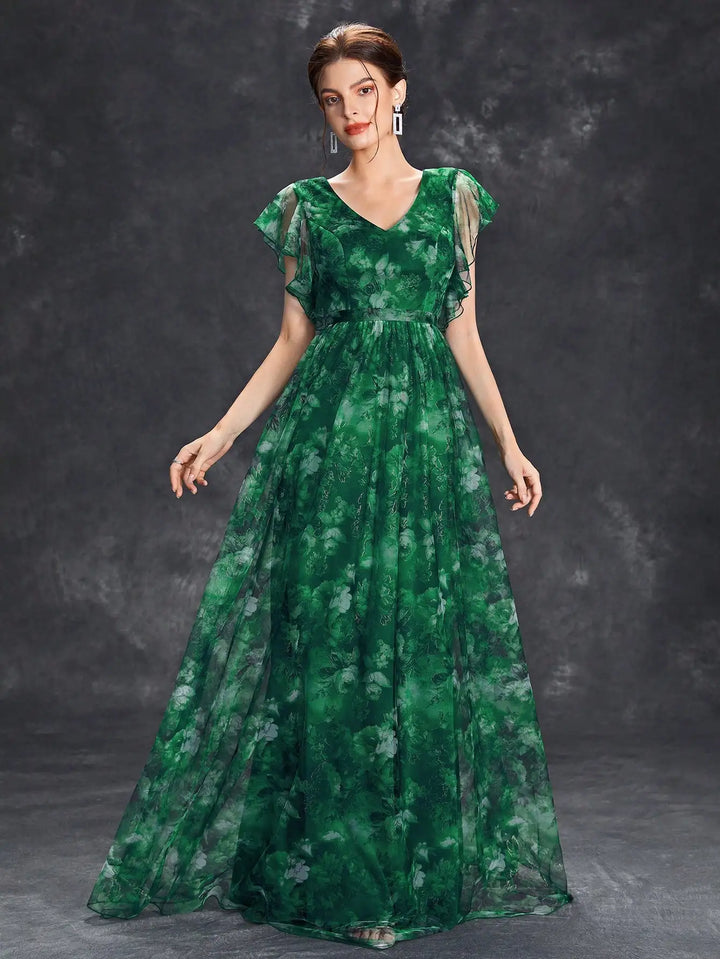 Tessa Ruffle Wedding Guest Dress