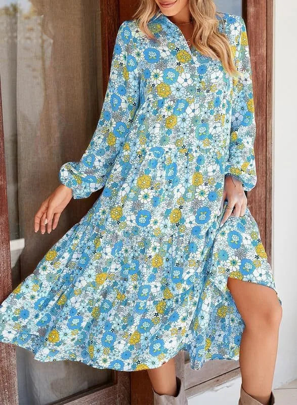 Grace Floral Bohemian Maxi Dress
