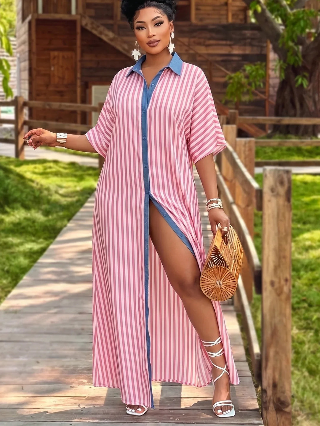 Pamela Stripe Maxi Dress