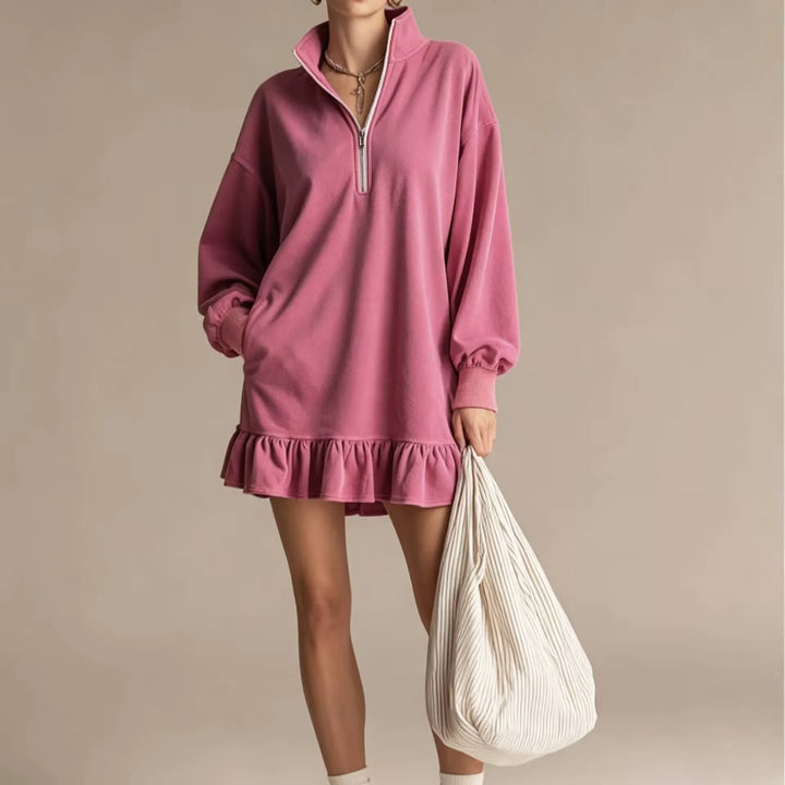 Ana Ruffle Hem Mini Dress