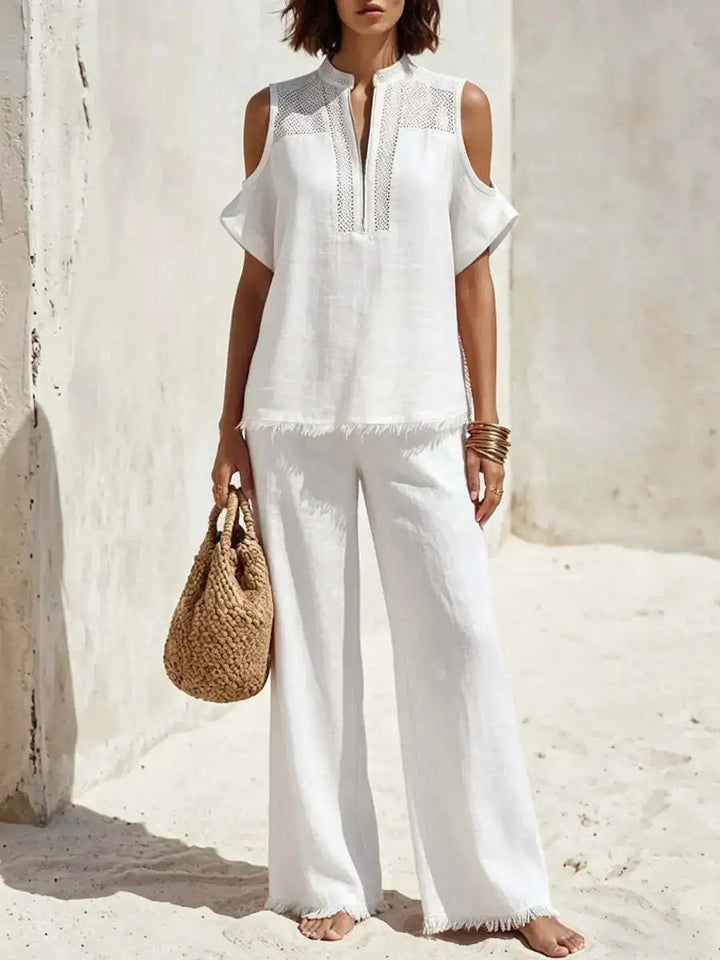 Annelise Breathable Wide Leg Two-Piece Set