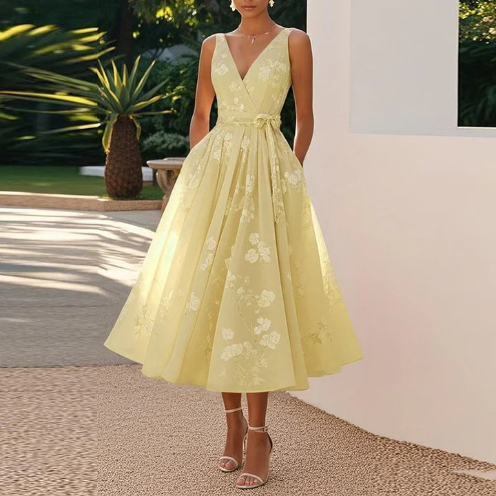 Marjorie Printed A Line Dress