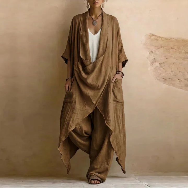Maggie Crinkle Kimono Set