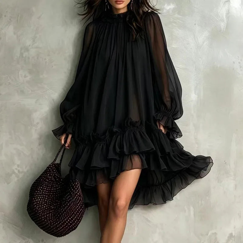Marisette Tiered Ruffle Mini Dress