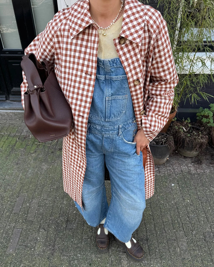 Rosamund Gingham Trench Coat
